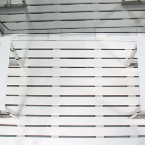 Platinum White Synthetic Wood Effect Floor for 1400mm Rectangle