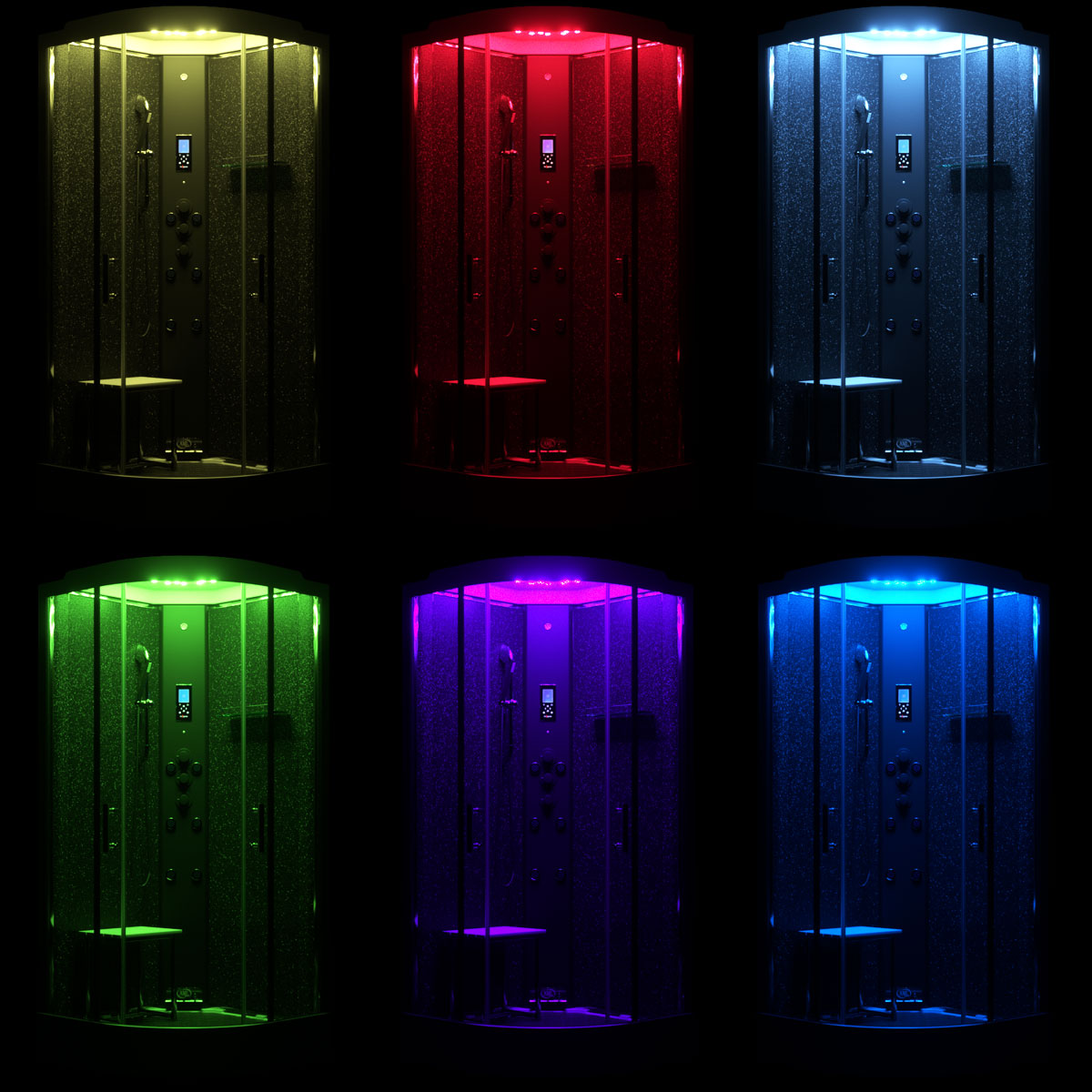 Limited Edition Black Sparkle Steam Shower