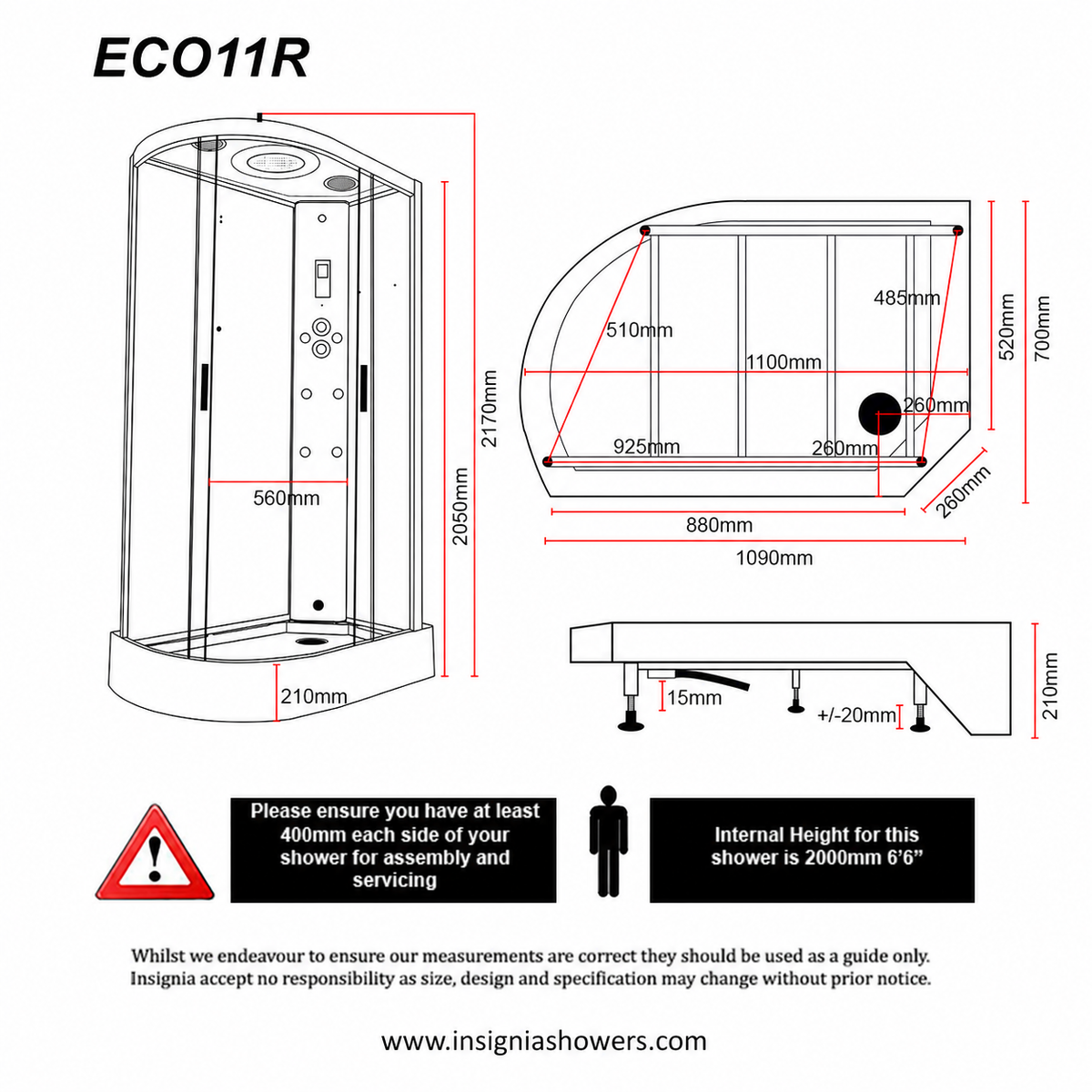 1100mm x 700mm