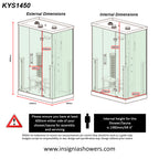 KYS1450 Hybrid Infrared Sauna & Steam Shower (GRADE A)