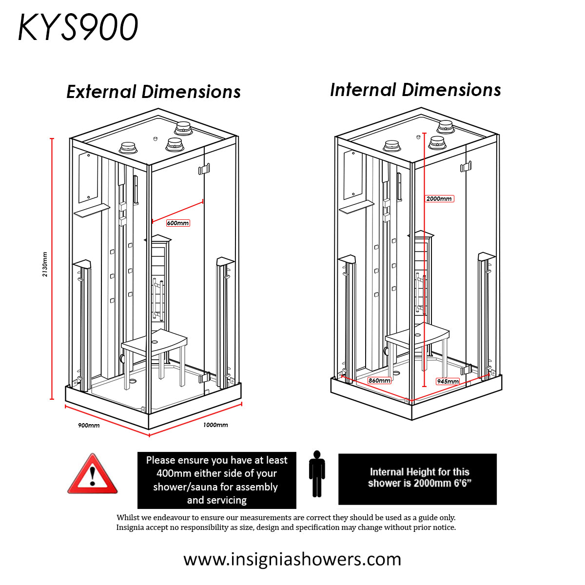 KYS900 Hybrid Infrared Sauna & Steam Shower (GRADE A)