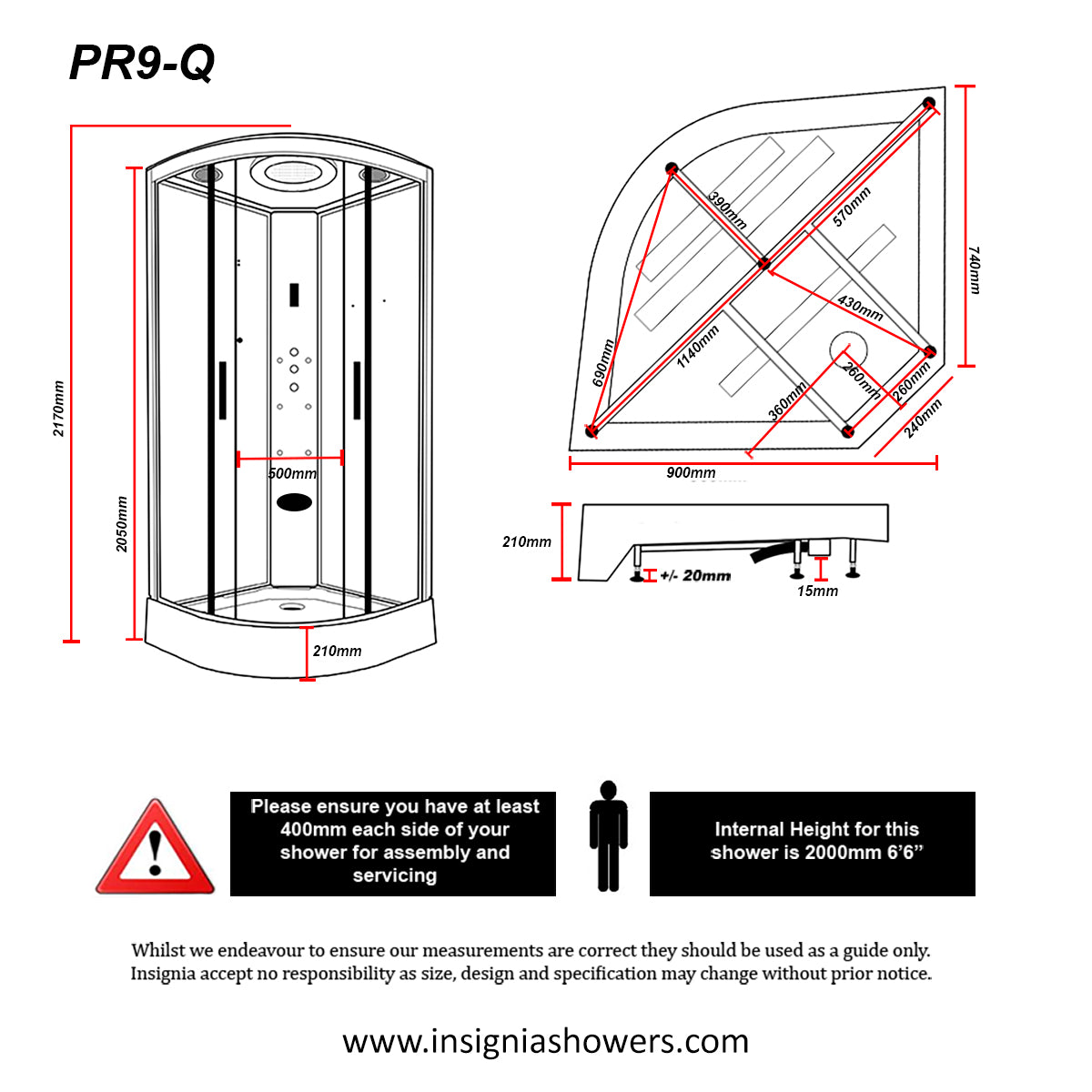 900mm x 900mm