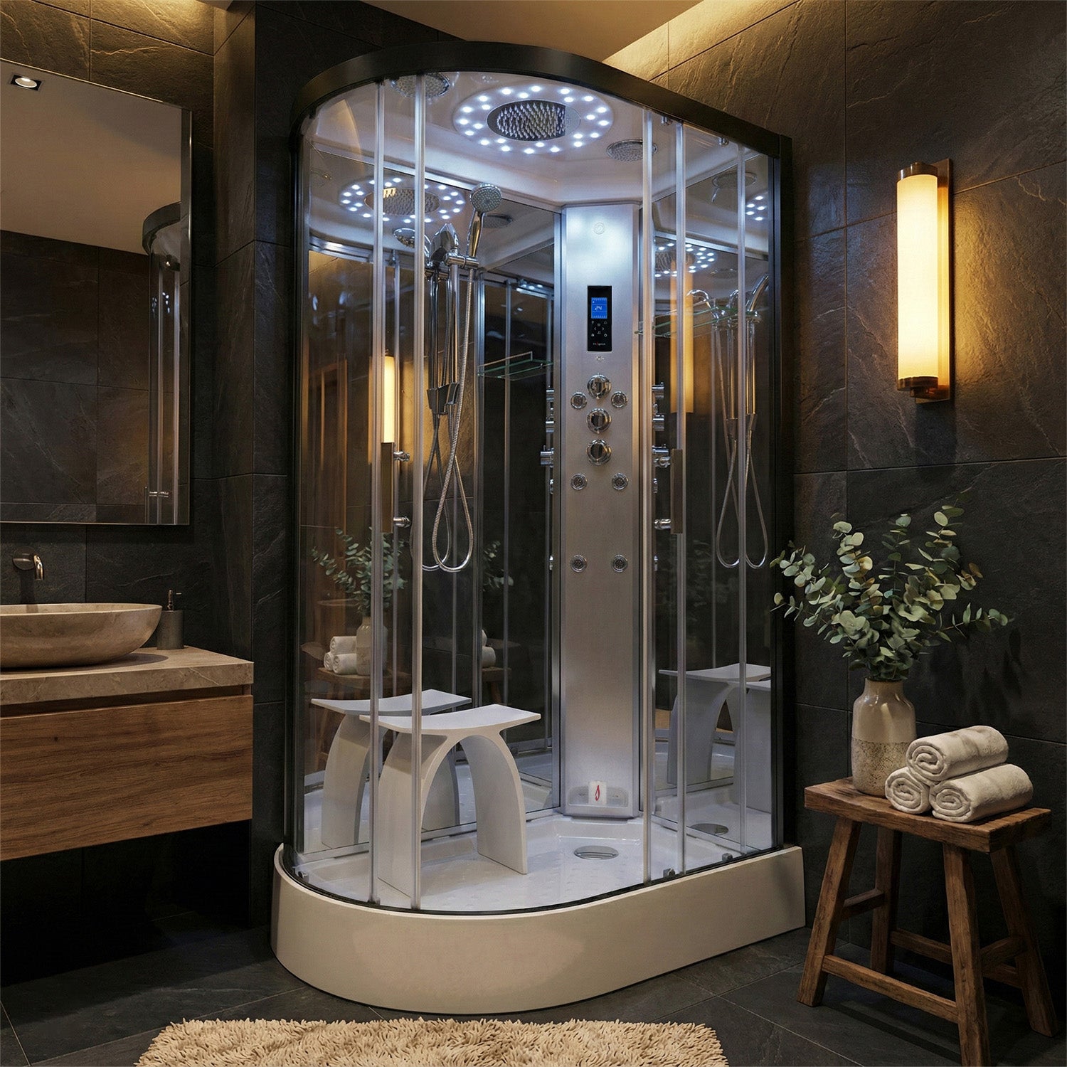 Platinum Shower Cabin - Offset (Right)