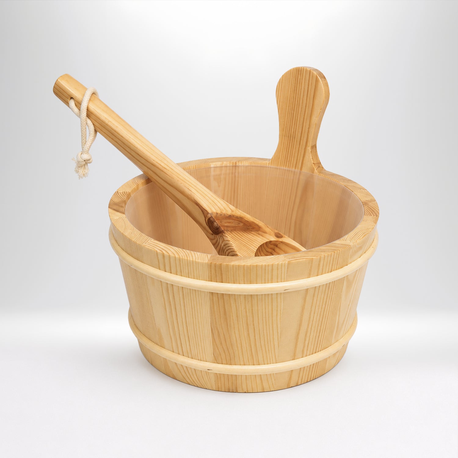 Premium Wooden Bucket & Ladle