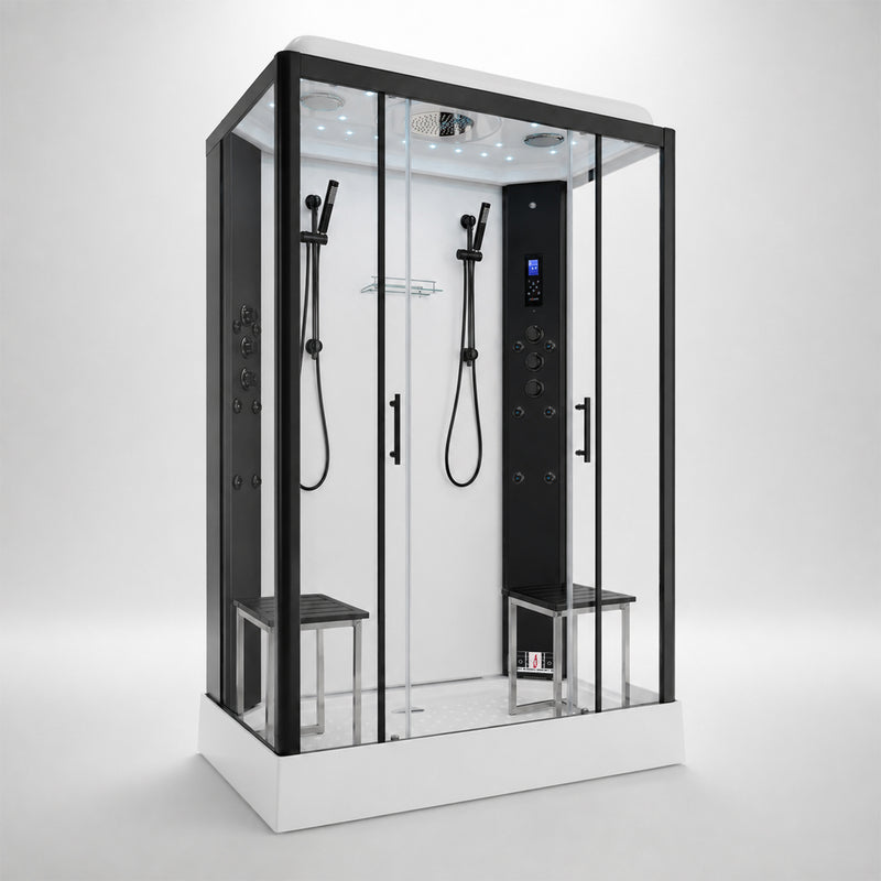 Monochrome Steam Shower - Twin