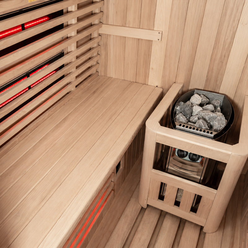 DUAL-HEAT HYBRID SAUNA