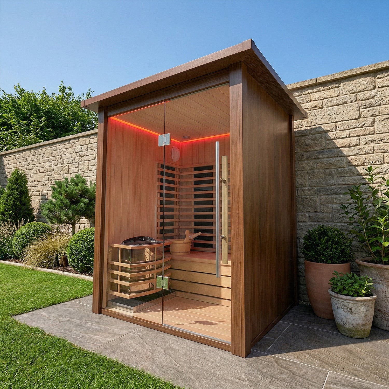 MXOS1700 Outdoor Hybrid Sauna - Aluminium