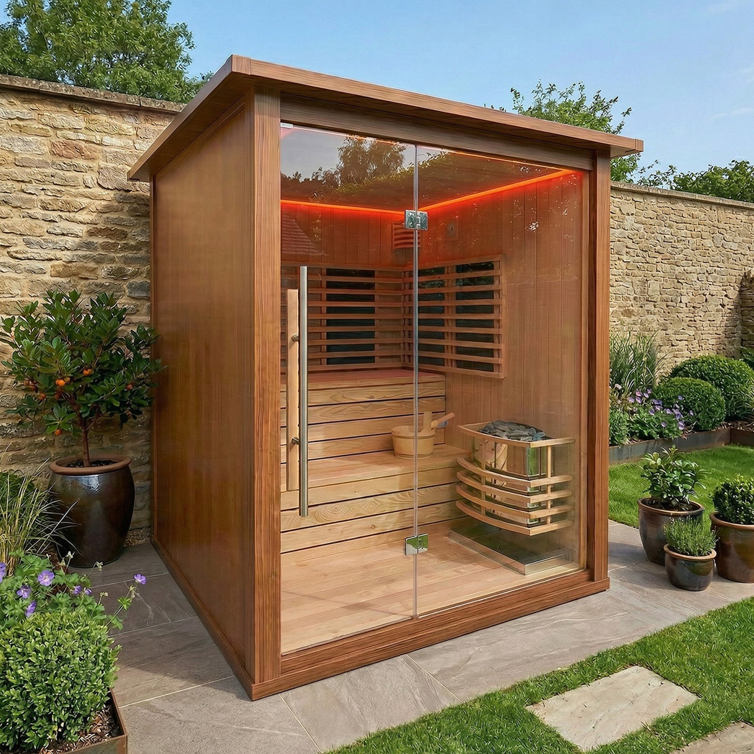MXOS2000 Outdoor Hybrid Sauna - Aluminium