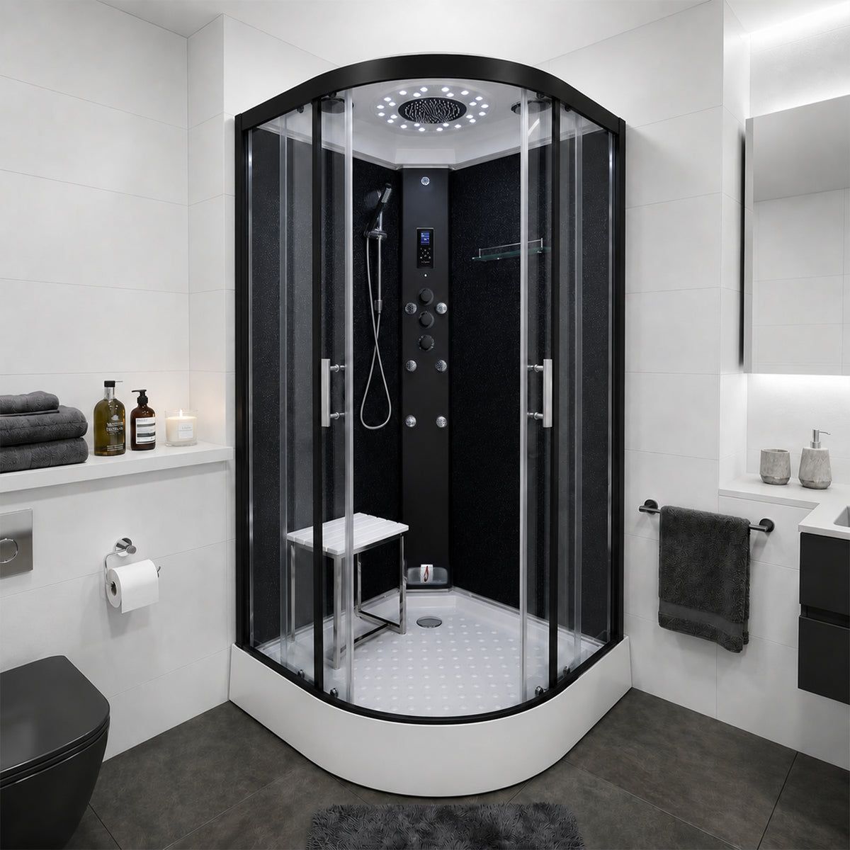 Limited Edition Black Sparkle Steam Shower