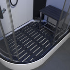 Platinum Black Synthetic Wood Effect Floor for 1100mm Right hand Offset