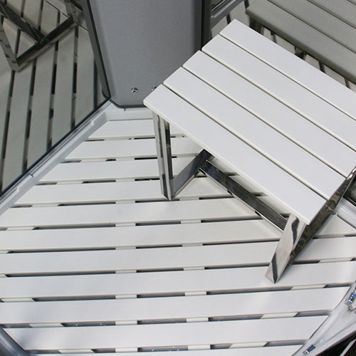 Platinum White Synthetic Wood Effect Floor for 800mm Quadrant