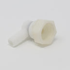 90 Degree Threaded Elbow Joint - White Plastic Push On Pipe Connection