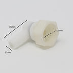 90 Degree Threaded Elbow Joint - White Plastic Push On Pipe Connection