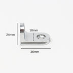 Chrome Effect Glass Panel Securing Clip