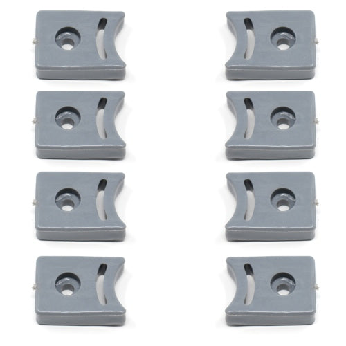 Grey Rubber Door Stops (Pack of 8)