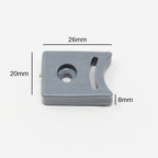 Grey Rubber Door Stops (Pack of 8)
