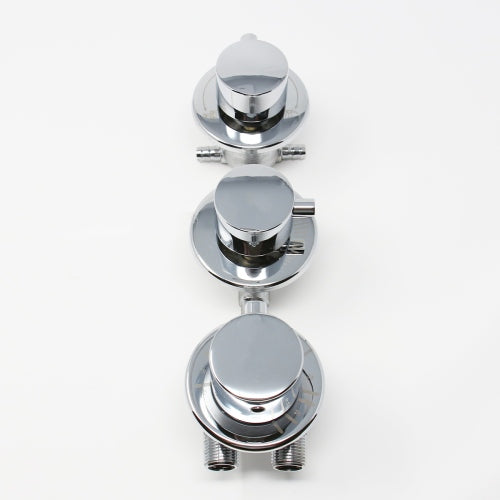Water Control Valve mixer Tap Set - Thermostatic 2 Port 2 Feed (100mm between dials)