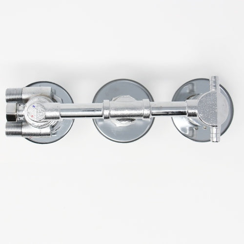 Water Control Valve mixer Tap Set - Thermostatic 2 Port 2 Feed (100mm between dials)