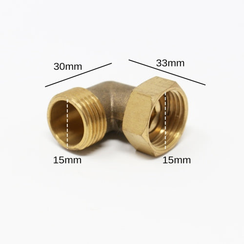 90 Degree Brass Connector - 15mm