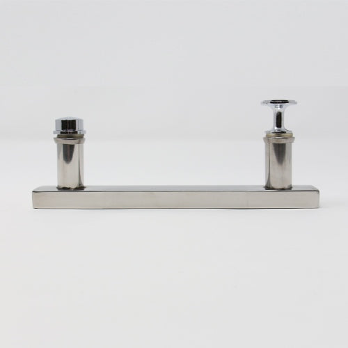 Chrome Rectangle Door Handles (x2) - 145mm Between Fixings