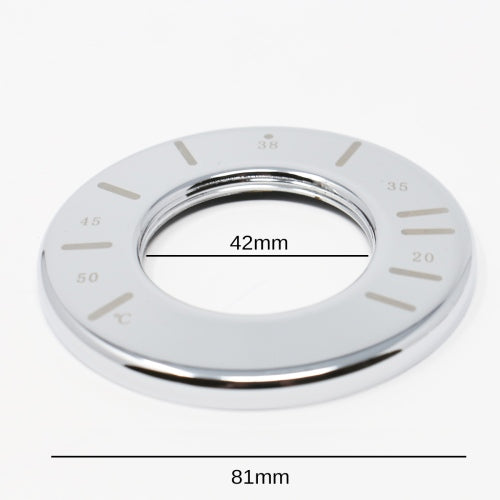 Water Valve Chrome Temperature Selection Plate