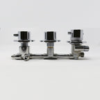 Water Control Valve mixer Tap Set - Thermostatic 4 Port 3 Feed (100mm between dials)