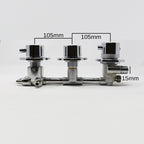 Water Control Valve mixer Tap Set - Thermostatic 4 Port 3 Feed (100mm between dials)
