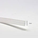 7mm Ribbed Fixed Glass Seals