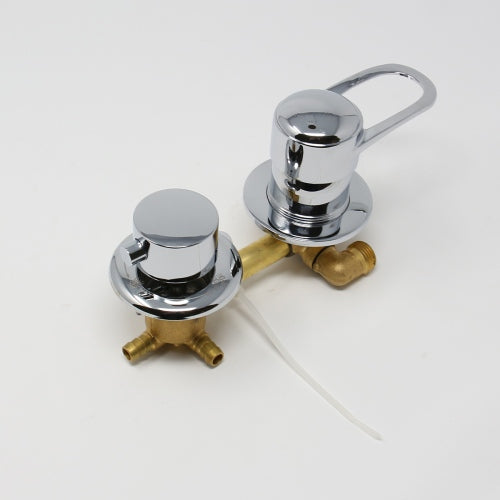Water Control Valve mixer Tap Set - Non-Thermostatic 3 Outlet Ports with 2 or 3 Water Feeds (100mm between dials)