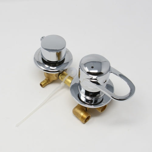 Water Control Valve mixer Tap Set - Non-Thermostatic 3 Outlet Ports with 2 or 3 Water Feeds (100mm between dials)