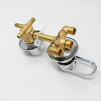Water Control Valve mixer Tap Set - Non-Thermostatic 3 Outlet Ports with 2 or 3 Water Feeds (100mm between dials)