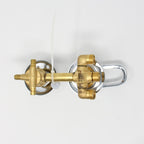 Water Control Valve mixer Tap Set - Non-Thermostatic 3 Outlet Ports with 2 or 3 Water Feeds (100mm between dials)