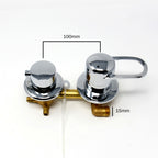 Water Control Valve mixer Tap Set - Non-Thermostatic 3 Outlet Ports with 2 or 3 Water Feeds (100mm between dials)