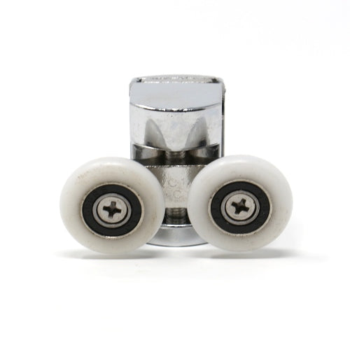 24mm Twin Chrome Door Wheels (Non-Spring)-1