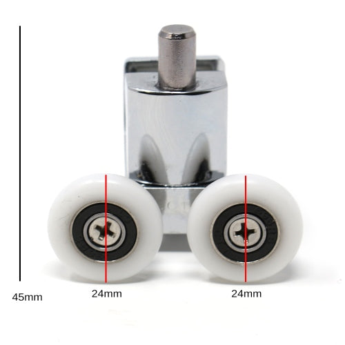 24mm Twin Chrome Door Wheels (Spring)-1