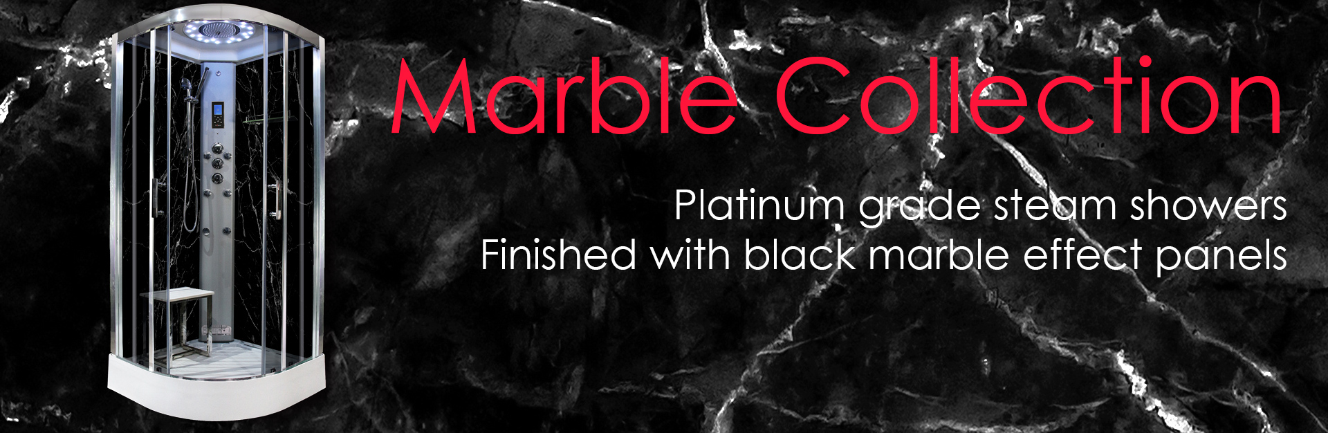 Black Marble Steam Showers Insignia Showers