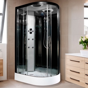 Insignia ECOnomy Shower Cabin 1200x800mm - Left Hand - Black Frame