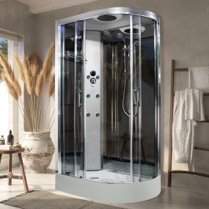 Insignia ECOnomy Shower Cabin 1100x700mm - Left Hand - Chrome Frame