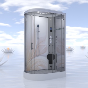 Lotus - Offset Steam Shower (Right Hand)