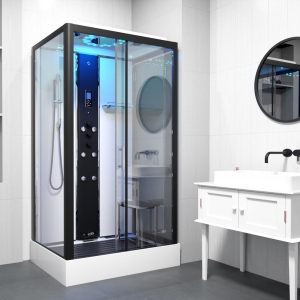 Monochrome Rectangle Steam Shower-1150mm x 850mm