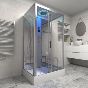 Platinum Shower Cabin 1050x850mm - Chrome Frame - Mirror