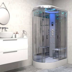 Platinum Shower Cabin 1100x700mm - Chrome Frame/Right Hand - Mirror