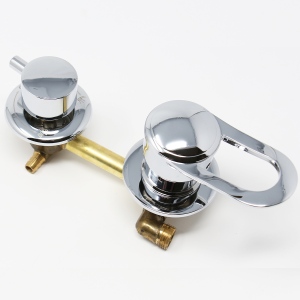 Water Control Valve mixer Tap Set - Non-Thermostatic 3 Port 3 Feed (120mm between dials)