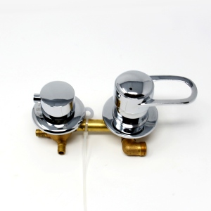 Water Control Valve mixer Tap Set - Non-Thermostatic 3 Outlet Ports with 2 or 3 Water Feeds (100mm between dials)