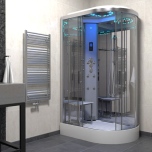 Platinum Steam Shower 1200x800mm - Chrome Frame/Left Hand