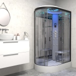 Platinum Shower Cabin 1200x800mm - Black Frame/Right Hand