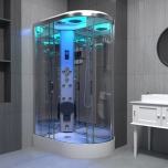 Premium Steam Shower 1200x800mm - Chrome Frame/Left Hand
