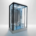 Platinum Twin Steam Shower 1400x900mm - Black Frame