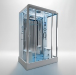Platinum Twin Steam Shower 1400x900mm - Chrome Frame