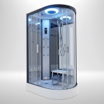 Premium Steam Shower 1200x800mm - Black Frame/Left Hand